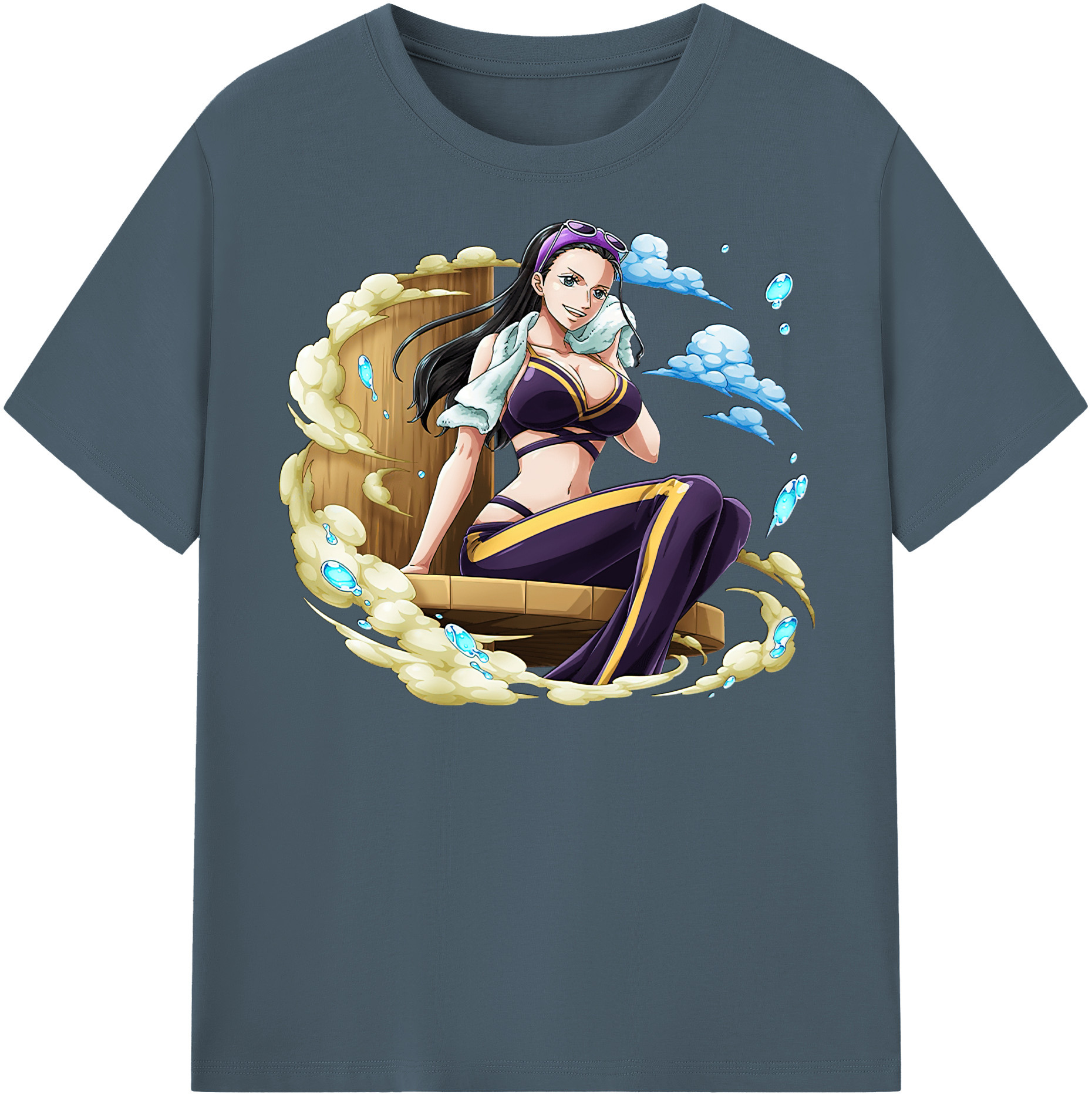 ワンピース ニコ・ロビン ONE PIECE Nico Robin 綿100％半袖Tシャツ（フロントプリント）
